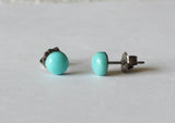 4mm, 5mm Aqua blue Turquoise Stone studs, Titanium earrings (hypoallergenic), Gemstone studs, Blue Turquoise stone earring studs