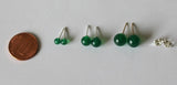 5mm, 6mm, 8mm natural Emerald green agate stud earrings- 14K Gold fill earrings- Green studs- Green stone earrings- Christmas gifts
