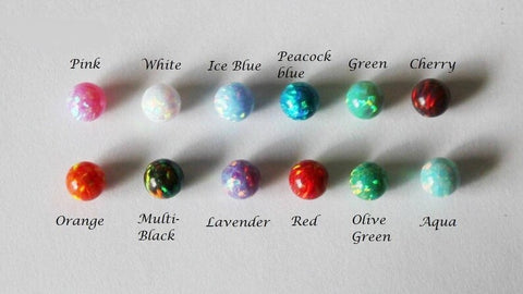 8mm Opal earring studs Multiple color opal ball studs Titanium or Niobium opal earrings Opal Jewelry Birthday gift Bridesmaid gift
