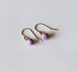 Lavender opal drop earrings, Gold filled Light purple opal earrings, Birthstone gift, Bridesmaid earrings, Wedding gift opal dangle earrings