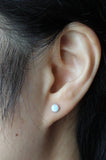 5mm Opal stud earrings- Titanium opal earrings- White opal studs- Bridesmaid gift -Pure Titanium earrings-Hypoallergenic Bridesmaid earrings