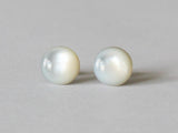 8mm or 10mm Mother of Pearl stud earrings, Titanium earrings, Hypoallergenic earrings Titanium post earrings Mother of pearl shell studs
