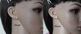 White opal stud earring, 3mm, 4mm, 5mm opal ball stud, Nicke free Sterling Silver, Cartilage piercing, ear lobe stud, October birthstone