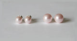 4mm, 6mm, 8mm Light pink pearl stud earrings, Pink pearl earrings, bridesmaid earrings, Flower girl gifts, Wedding gifts, pink earrings