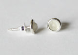 Natural moonstone earring studs, dainty moonstone studs, Sterling Silver, Moonstone earrings, Birthstone earrings