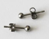 Pure Titanium ball post earring, 3mm, 4mm, 5mm, 6mm titanium ball stud earrings, 100% Hypoallergenic, Sensitive ear