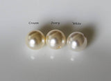 Item# S017 - Bridesmaids earrings, Pearl and CZ drop earrings