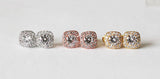 Item# S033 - Pink cubic zirconia earrings, Bridesmaids earrings