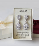 Bridal jewelry set- Mother of the Groom Wedding gift set-Mother of the Bride gift set- Mothers wedding gift set-Bridal party jewelry