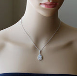 Mother of the groom set, Mother of the bride set, Bridal necklace and earrings set, Wedding gift set, Cubic Zirconia set, Bridesmaids set