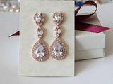 Item# S015 - Bridal earrings, Tear Drop Statement Earrings Wedding Earrings Hypoallergenic