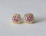 Item# S032 - Navy blue cubic zirconia earrings, Bridesmaids earrings