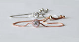 CZ bridesmaids set, bridesmaids necklace and earrings, Silver bridesmaids set, Cubic Zirconia set, Bridal party gift set, rose gold CZ gifts