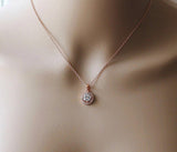 Rose gold bridesmaids set, bridesmaids gift, Bridesmaids necklace, Bridesmaids bracelet and earrings set, Cubic Zirconia, Gold bridal set