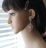 Item# S016 - Bridal earrings, Bridal filigree earrings, Wedding statement earrings