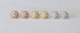 Item# S030 - Bridal CZ Stud Cluster Earrings, Cubic Zirconia earrings,