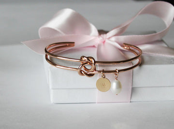 Monogram Bracelet - Custom Gold Monogrammed Bracelet - Gifts for Women