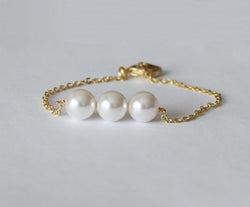 Bridesmaid pearl bracelet- Gold pearl bracelet- Wedding bracelet- bridesmaid bracelet- pearl bracelet- Rose gold bracelet - Bridal bracelet