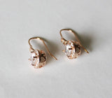 White gold drop earrings, Cubic Zirconia earrings, Bridal gifts, Bridal party jewelry, Bridesmaid earrings, Bridesmaids crystal CZ earrings