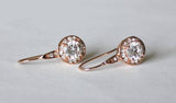 White gold drop earrings, Cubic Zirconia earrings, Bridal gifts, Bridal party jewelry, Bridesmaid earrings, Bridesmaids crystal CZ earrings