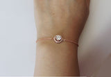 Custom length bridesmaid bracelet, Personalized bracelet, Bridesmaid gift, Initial wedding bracelet, Wedding bracelet, Rose gold bracelet