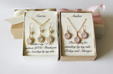 Wedding necklace earrings bracelet set, Bridesmaid earrings, Bridal bracelet earrings set, Bridal party gift, Bridesmaid necklace earrings