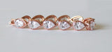 Custom personalized bridal bracelet Tear drop cubic zirconia bracelet Bridesmaids bracelet Custom color Bridal bracelet Birthstone gift
