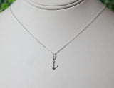 Anchor necklace- Sterling silver -Anchor pendant necklace-Beach wedding gifts, Bridesmaid necklace-Bridesmaid gift, Nautical wedding gift