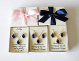 Custom navy blue bridal necklace bracelet earrings set, Bridesmaid earrings, Blue bridesmaid necklace earrings set, Navy wedding jewelry set
