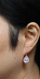 Opal CZ bridesmaid earrings, Tear drop cubic zirconia necklace earrings set, Bridesmaid gift, Bridal jewelry, Opal earrings, Bridesmaid gift