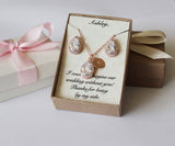 Personalized bridesmaid gift, Tear drop cubic zirconia necklace earring SET, Bridesmaid bracelet, Bridesmaid earrings, Bridesmaid necklace