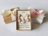 Blush opal pink Bridesmaid earrings Blush pink bridesmaid bracelet earrings set Bridesmaid gift Opal pink necklace earrings Bridal gift set
