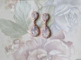 Custom Opal CZ earrings bracelet necklace set bridesmaid gift Opal bridesmaid earrings Bridesmaid jewelry Opal bridal bracelet earrings set