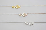Personalized mother daughter gift, Two fish necklace, Fish earrings, Daughter gift, Birthday, Anniversary necklace, Mother's day, Christmas
