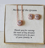Personalized mother of the bride gift, Mother of the groom jewelry, Mother bracelet earrings, Mother's necklace, Mother wedding custom gift