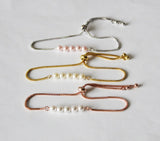 Pearl bracelet- Bridesmaid bracelet- Bridesmaid gift- Pearl strand bracelet- Light pink pearl bracelet- Bridesmaid jewelry- Wedding bracelet