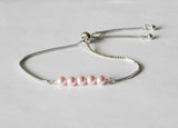 Bridesmaid pearl bracelet Bridesmaid gift Pearl bar bracelet Ivory pearl bracelet Wedding bracelet gift Rose gold pearl bracelet Wedding set