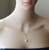 Personalized fresh water pearl bridal bracelet necklace earrings set, Infinity initial bangle bridesmaid bracelet, Bridesmaid pearl earrings