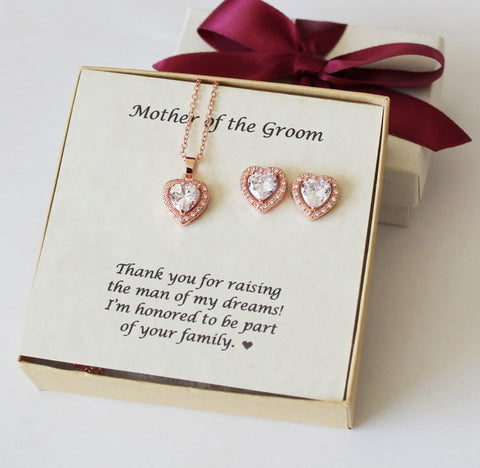 Mother of the bride set, Mother of the groom set, Mother necklace earrings bracelet, Mother wedding earrings, Mother wedding gift necklace