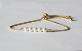 Bridesmaid pearl bracelet Bridesmaid gift Pearl bar bracelet Ivory pearl bracelet Wedding bracelet gift Rose gold pearl bracelet Wedding set