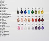 Custom color Champagne Morganite bridesmaid earrings, Rose gold tear drop CZ earrings, Bridesmaid gift, Bridal shower, bridesmaid necklace