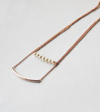 Fresh water pearl and bar necklace, Pearl bar necklace, Bar necklace, Bridesmaid necklace, Bridesmaid gift Birthday best friend sisterhood