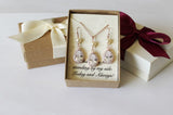 Bridesmaid earrings, Bridesmaid bracelet earrings set, Tear drop cubic zirconia, Bridal necklace earrings, Bridesmaid gift, Wedding jewelry