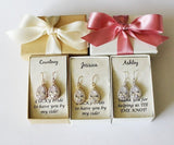 Bridesmaid jewelry set, Bridesmaid earrings necklace set, Tear drop cubic zirconia set, Wedding jewelry, Bridesmaid gift,Bridesmaid necklace