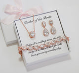 To my Mom, Mother of the Bride gift, Mother of the Groom set, bonus mom gift, God mother Stepmother wedding earrings Mother in law bracelet