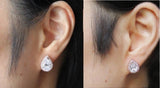 Custom Engraved Tear drop CZ bridesmaid gift, Cubic Zirconia bracelet earrings set, bridesmaid necklace, Bridesmaid earrings, Pear CZ studs