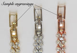 Custom Engraved Tear drop CZ bridesmaid earrings, Cubic Zirconia bracelet earrings set, bridesmaid necklace, Bridesmaid gift, Mothers gifts