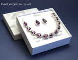 Pink morganite wedding jewelry gift, bridesmaid earrings, Blush Morganite necklace bracelet set, Bridesmaid jewelry set, Morganite jewelry