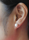 Set of 9 pairs 8.5 mm bridesmaids pearl earrings, Real pearl earrings, 9 sets Pearl earrings, wedding, Bridesmaid jewelry, Bridesmaid gift
