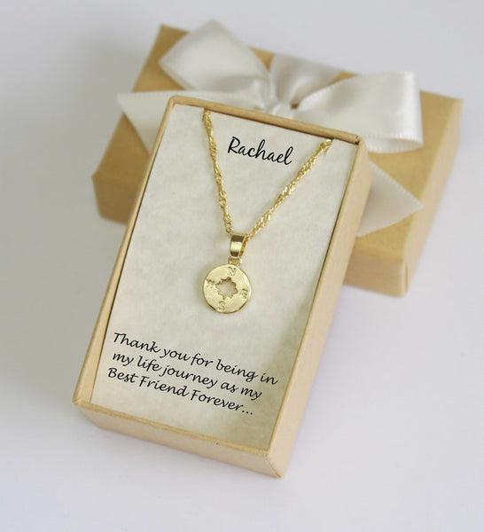 Graduation gift compass charm necklace travel best friend no matter which direction you go best wish necklace inspirational new grad gift